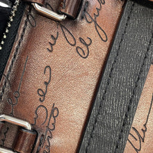 Load image into Gallery viewer, Berluti Anne Jules Nano Scritto Swipe Leather Pouch Brown Leather
