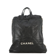 CHANEL CHANEL22 Backpack BlackAS3313 Leather Size Large