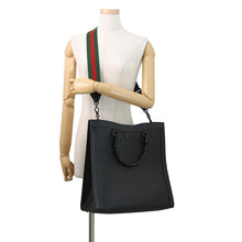 Load image into Gallery viewer, GUCCI Diana Bamboo 3WAY Bag Black703218 Leather Size Large
