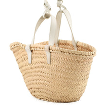 Load image into Gallery viewer, CELINE Teen Classic Panier Triomphe Basket Bag Beige/White113832CGG.01BC Raffia Leather
