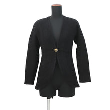 Load image into Gallery viewer, CHANEL Collarless Jacket Size 34 BlackP61936-V30843-94305 Wool80% Silk12% Polyamide8%
