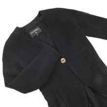 Load image into Gallery viewer, CHANEL Collarless Jacket Size 34 BlackP61936-V30843-94305 Wool80% Silk12% Polyamide8%
