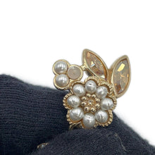 Load image into Gallery viewer, CHANEL CC Logo Bijoux Earrings Metal Bijoux Rhinestone Faux Pearl
