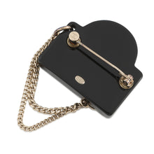 Load image into Gallery viewer, CHANEL Brooch Black/Gold Plastic Gold Plated Rhinestone Faux Pearl
