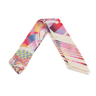 HERMES Twilly Ex-Libris Kyoto Marble EX-LIBRIS MARBLE Rose/Blanc/Blue Silk100%