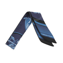 Load image into Gallery viewer, HERMES Twilly EX-LIBRIS Black/Marine/White Silk100% Leather
