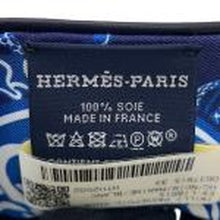 Load image into Gallery viewer, HERMES Twilly EX-LIBRIS Black/Marine/White Silk100% Leather
