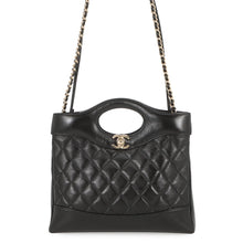 将图像加载到图库查看器中，CHANEL CHANEL 31 Mini Shopping Bag BlackAS4133 Shiny Calf Leather
