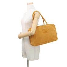 将图像加载到图库查看器中，MIUMIU Bo Bag whiskey5BB117_2CSS_F0R55_V_MON suede
