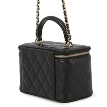 Load image into Gallery viewer, CHANEL Matelasse Vanity ChainShoulder Bag BlackAP2199 Lambskin
