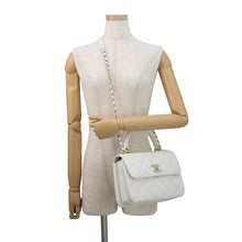 Load image into Gallery viewer, CHANEL Matelasse Trendy CC Top Handle Chain Shoulder Bag WhiteA92236 Lambskin
