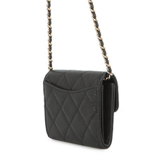 Load image into Gallery viewer, CHANEL Matelasse Chain wallet BlackAP0238 Caviar Leather

