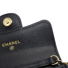 Load image into Gallery viewer, CHANEL Matelasse Chain wallet BlackAP0238 Caviar Leather
