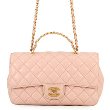 将图像加载到图库查看器中，CHANEL Matelasse Top Handle Light PinkAS4408 Lambskin
