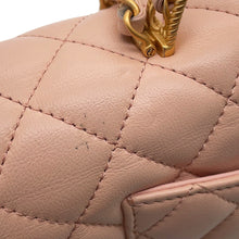 将图像加载到图库查看器中，CHANEL Matelasse Top Handle Light PinkAS4408 Lambskin
