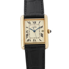 将图像加载到图库查看器中，CARTIER mast tank LM H33.7mm×W25.5mm Gold Plated Leather Ivory DialW1017454
