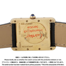 将图像加载到图库查看器中，CARTIER mast tank LM H33.7mm×W25.5mm Gold Plated Leather Ivory DialW1017454
