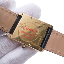 将图像加载到图库查看器中，CARTIER mast tank LM H33.7mm×W25.5mm Gold Plated Leather Ivory DialW1017454
