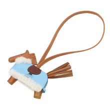 Load image into Gallery viewer, HERMES Rodeo Plush Gold/Terre/Celeste/Ecru Lambskin Mouton Size PM
