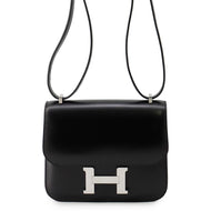 HERMES Constance3 Miroir Black Box Calf Leather Size Mini