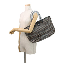 将图像加载到图库查看器中，GOYARD Saint Louis with clip BlackSTLCROPMLTY01CL01P PVC Leather Size PM
