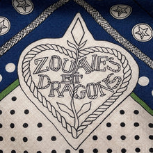 将图像加载到图库查看器中，HERMES Giant Square Zuav and Dragon Size 140 Marine/Natural/Green Cashmere70% Silk30%
