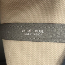Load image into Gallery viewer, HERMES Garden Party Ecru/Gris Meyer Toile Military Negonda Leather Size PM
