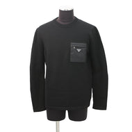 PRADA Triangle Logo Sweater Size 52 BlackUMB049_1W4X_F0002_S_202 Wool100%