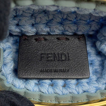 Load image into Gallery viewer, FENDI Kiss Lock Coin purse Light Blue8M0454 AFGX Cotton
