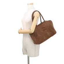 Load image into Gallery viewer, MIUMIU Bow Bag Cocoa Brown5BB117 suede Size 34
