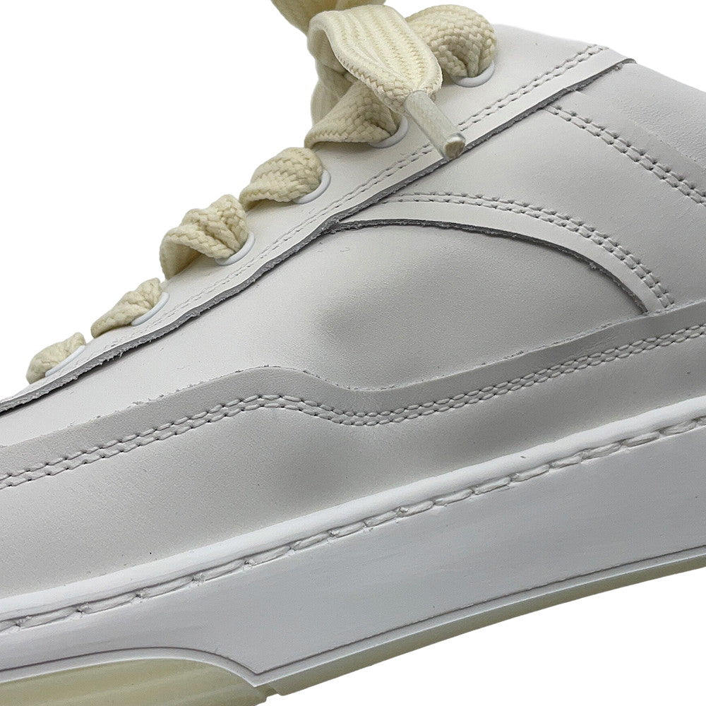 CHANEL CC Logo Leather Sneakers WhiteG39978 Leather Size 38
