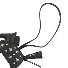 将图像加载到图库查看器中，HERMES Rodeo Robeo Padlock Black Lambskin
