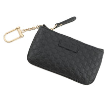 将图像加载到图库查看器中，GUCCI MicroGuccissima Key Ring Coin purse Black544248 203887 Leather
