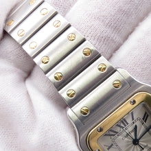 将图像加载到图库查看器中，CARTIER Santos Galve LM H41mm×W29mm Stainless Steel YG Silver DialW20058C4
