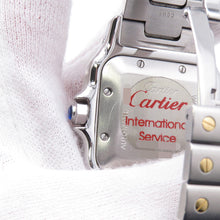 将图像加载到图库查看器中，CARTIER Santos Galve LM H41mm×W29mm Stainless Steel YG Silver DialW20058C4
