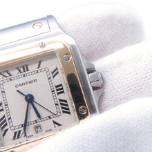 将图像加载到图库查看器中，CARTIER Santos Galve LM H41mm×W29mm Stainless Steel 18KYG White DialW20011C4
