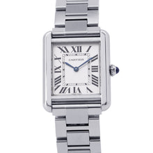 将图像加载到图库查看器中，CARTIER Tank Solo SM H31mm x W24.4mm Stainless Steel Silver DialW5200013
