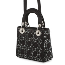 Load image into Gallery viewer, Dior Cannage Lady Dior 2-Way Handbag BlackM0500PRTC_M911 Satin Bijoux Size Mini
