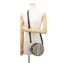 Load image into Gallery viewer, BURBERRY Icon Stripe Louise Shoulder Bag Beige/Black/White8051846 PVC Leather
