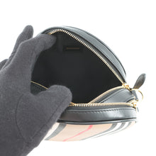 Load image into Gallery viewer, BURBERRY Icon Stripe Louise Shoulder Bag Beige/Black/White8051846 PVC Leather
