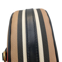 Load image into Gallery viewer, BURBERRY Icon Stripe Louise Shoulder Bag Beige/Black/White8051846 PVC Leather
