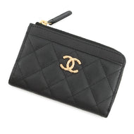 CHANEL CC Logo Matelasse Fragment Case BlackAP5015 Caviar Leather