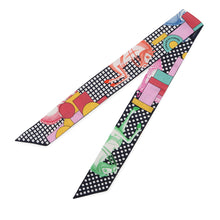 Load image into Gallery viewer, HERMES Twilly Cavalier en Formes Caban/Jaune/Rose Silk100%
