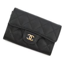 Load image into Gallery viewer, CHANEL Matelasse Classic Card Case BlackAP0214 Caviar Leather
