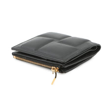 Load image into Gallery viewer, Bottega Veneta Padded Bi-fold Compact Wallet Black Lambskin

