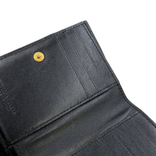Load image into Gallery viewer, Bottega Veneta Padded Bi-fold Compact Wallet Black Lambskin
