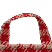 将图像加载到图库查看器中，MIUMIU Terrycloth Check 2-Way Tote Bag Red5BG236 pile
