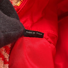 将图像加载到图库查看器中，MIUMIU Terrycloth Check 2-Way Tote Bag Red5BG236 pile
