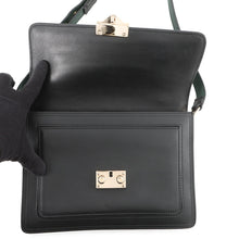 将图像加载到图库查看器中，Valentino Garavani Cabana Studded 2wayBag Black/GreenMW2B0165VB2_D80 Leather Size Medium
