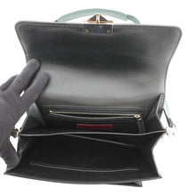 将图像加载到图库查看器中，Valentino Garavani Cabana Studded 2wayBag Black/GreenMW2B0165VB2_D80 Leather Size Medium
